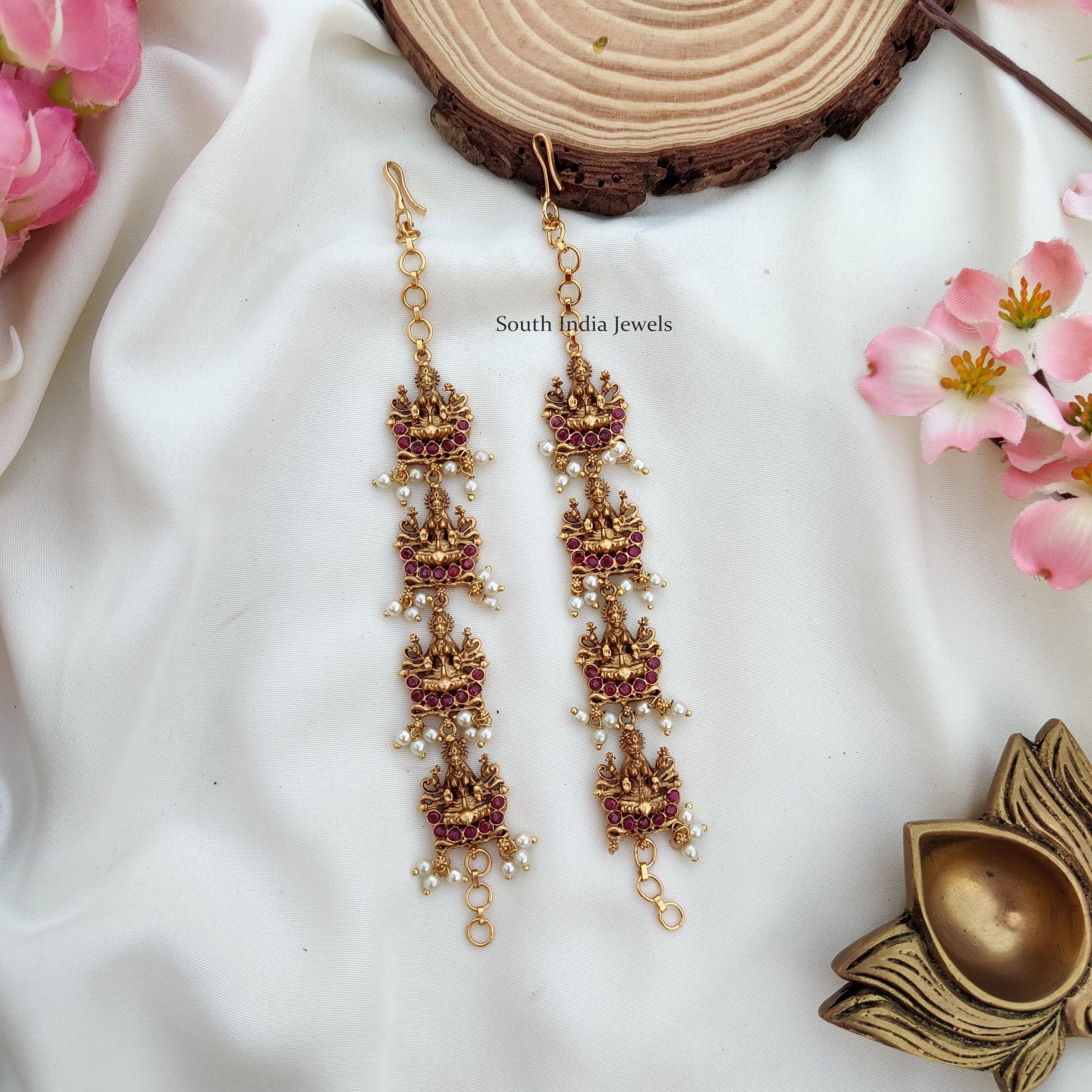 Nava Lakshmi Pearl Bead Mattal - South India Jewels - Online Shop