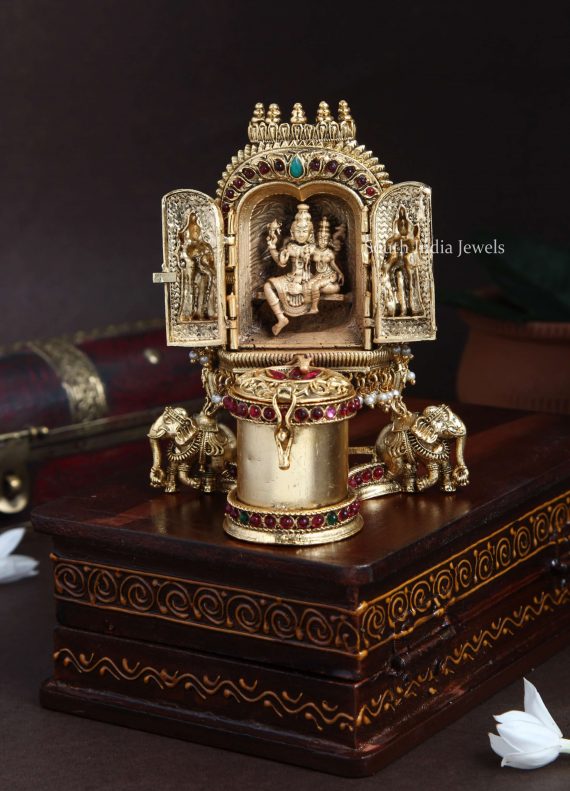 Classic Shiva Parvathi Kum Kum Box (2)