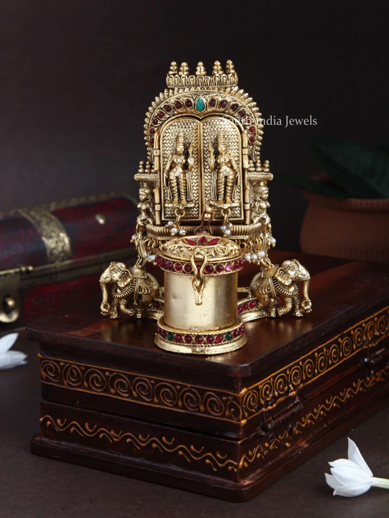 Classic Shiva Parvathi Kum Kum Box