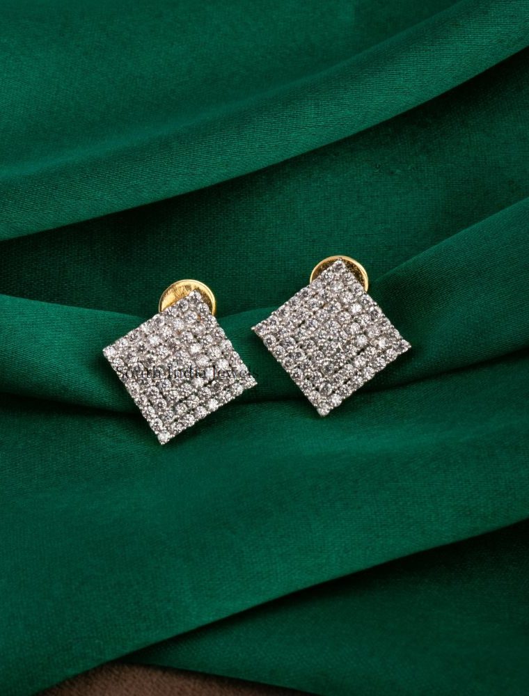 Diamond Design Zircon Earrings