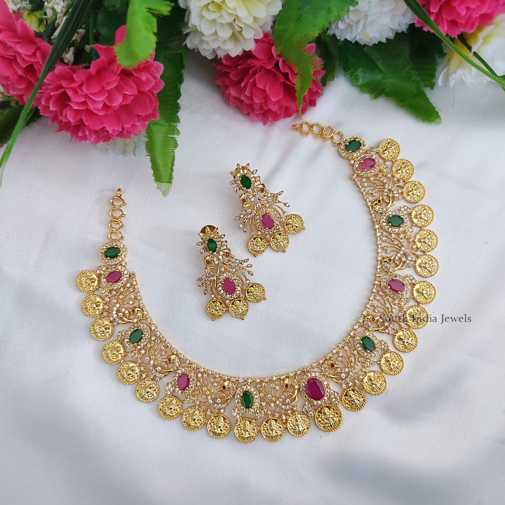 Gold Polish Coin Necklace Set (2)