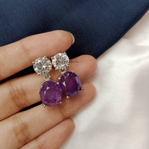 Gorgeous Solitaire Drop Earrings