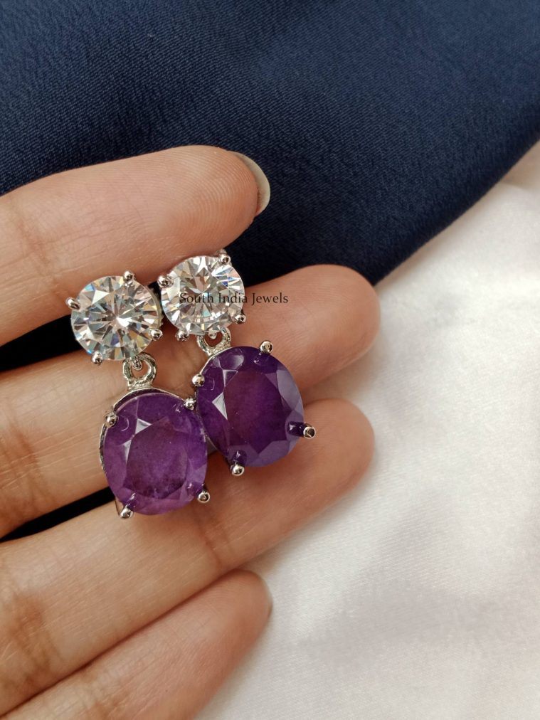 Gorgeous Solitaire Drop Earrings