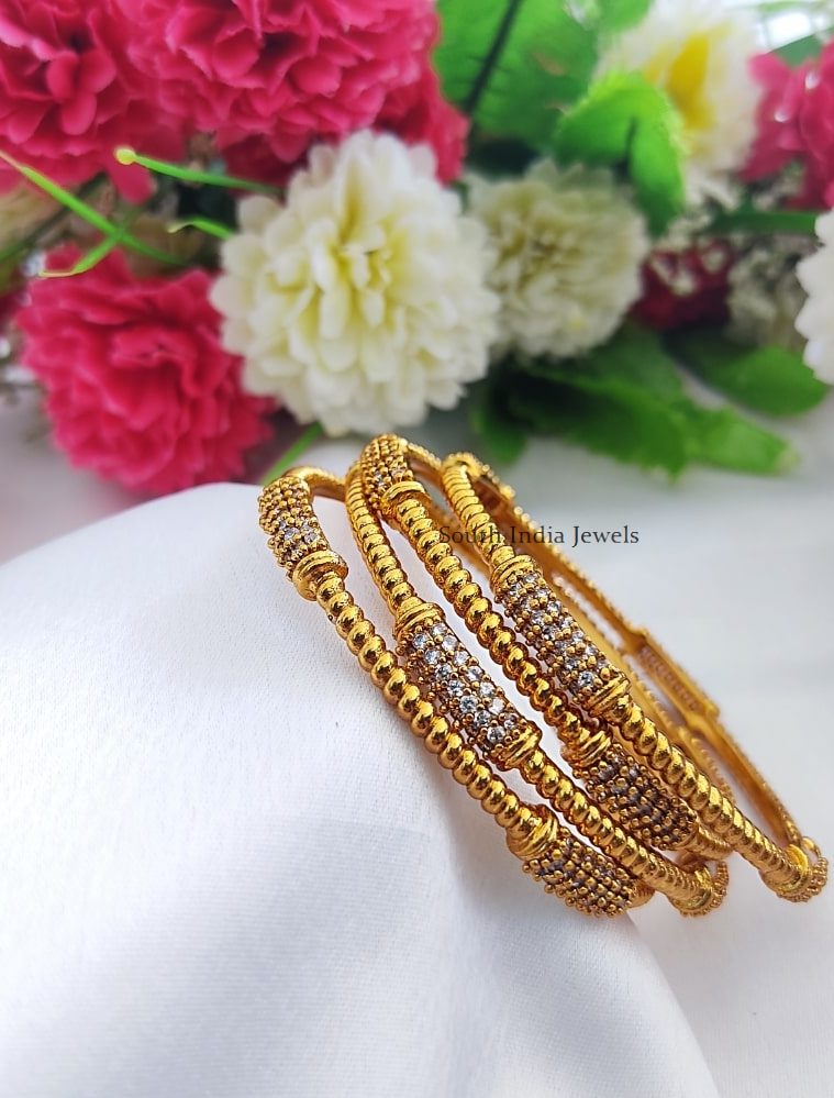 Gorgeous White Stones Bangles