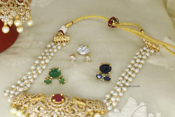 Interchangable Stone Pearl Necklace (6)