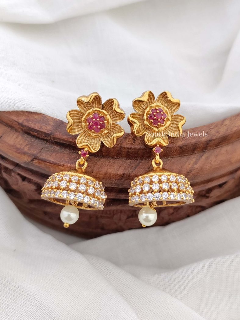 Marvelous Floral Jhumkas