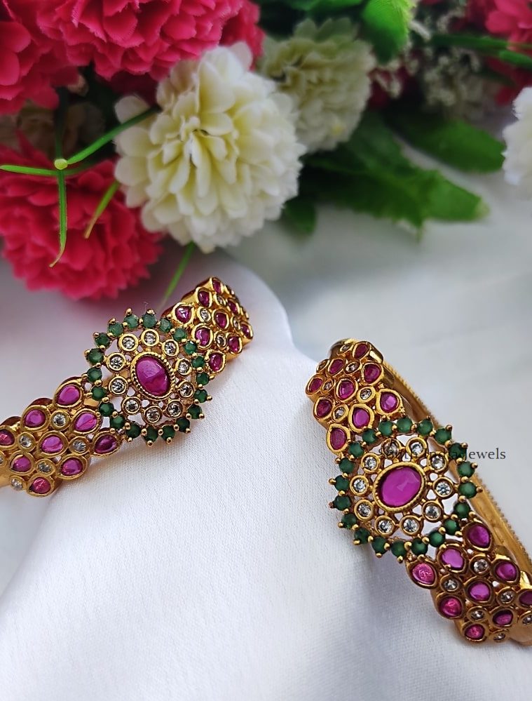 Multi Stones Kada Bangles