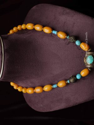 Mustard Turquoise Necklace (3)