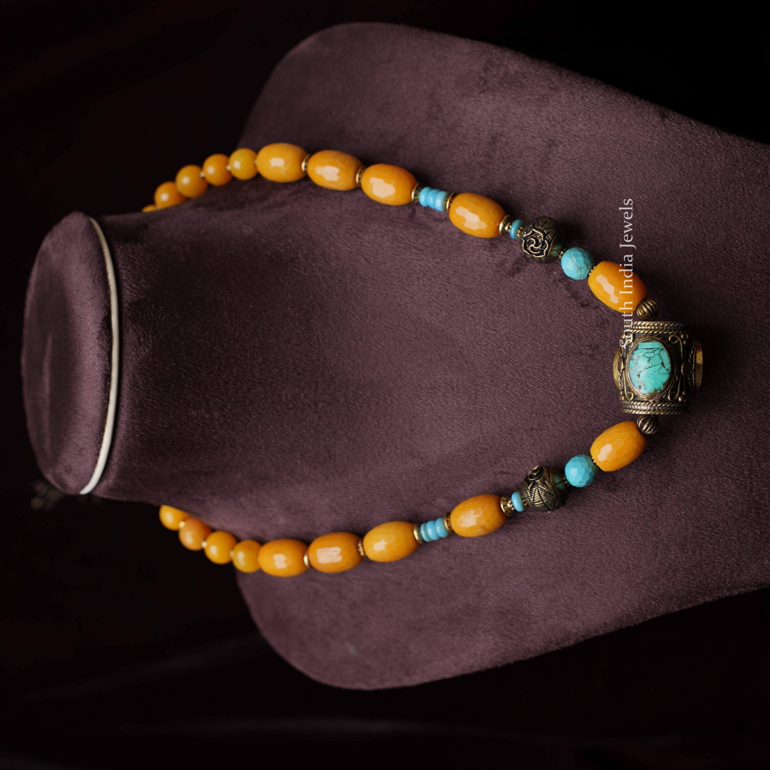Mustard Turquoise Necklace (3)