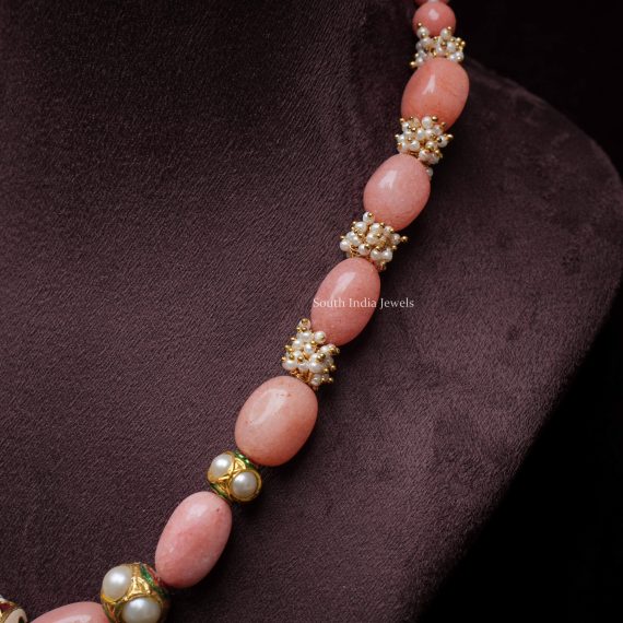 Peach Pearl Necklace (3)