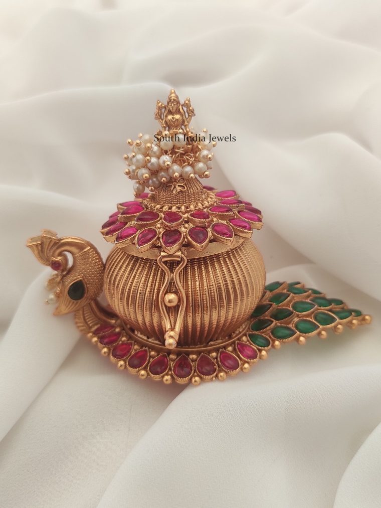 Peacock Bird Design Kumkum Box