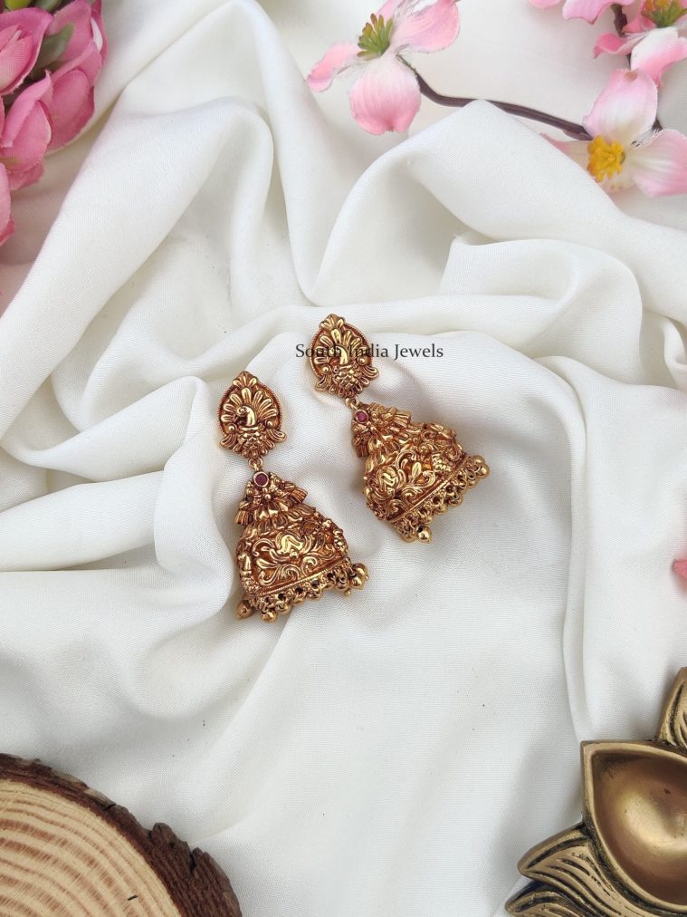Peacock Design Jhumkas
