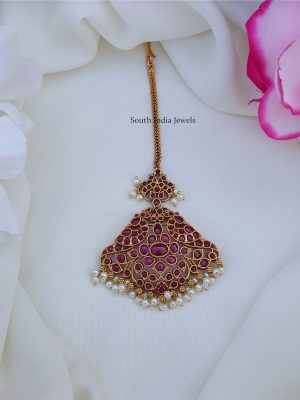Rich Peacock Design Maang Tikka