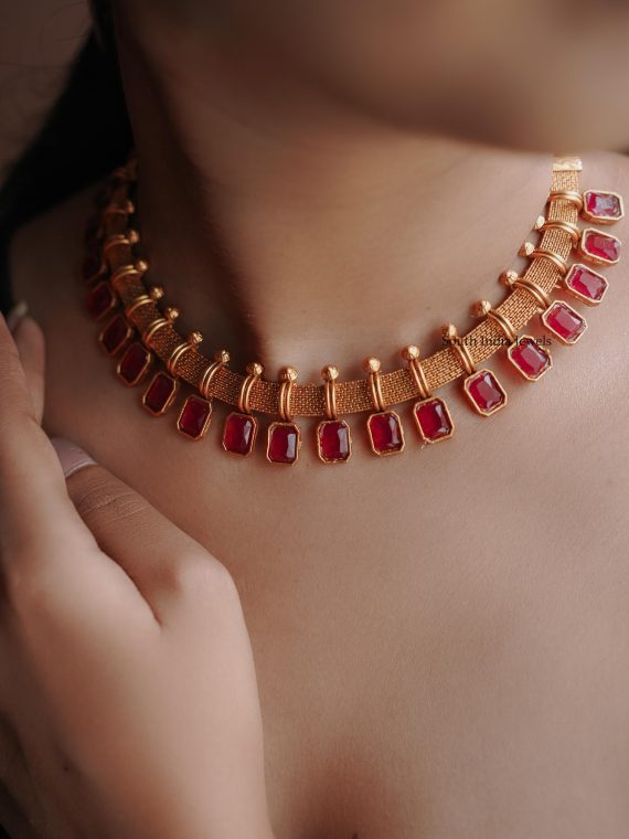 Royal Ruby Stones Necklace