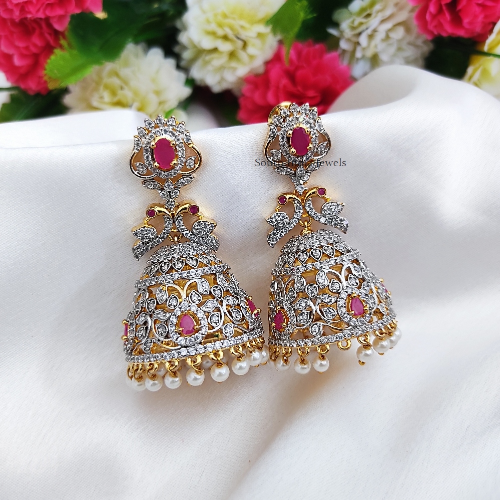 Royal Stones Studded Jhumkas