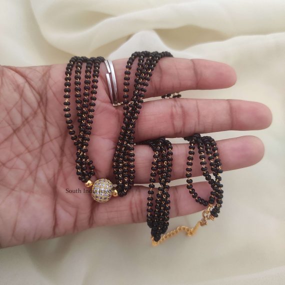 Single Bead Black Beads Mangalsutra (2)