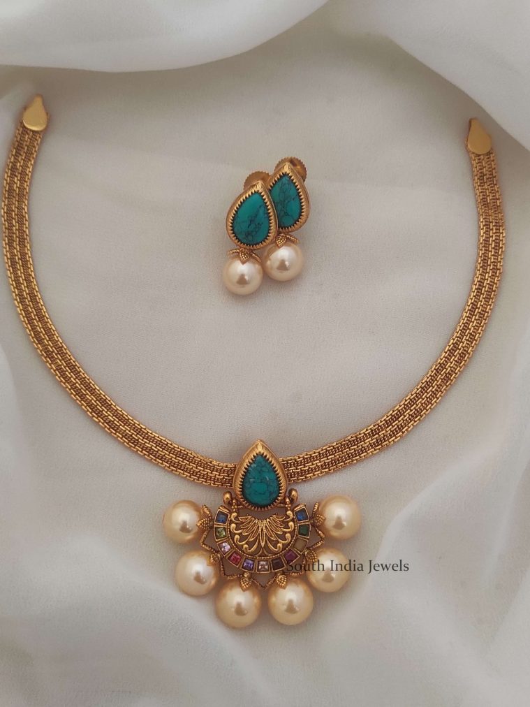 Torqouise Navarathna Necklace