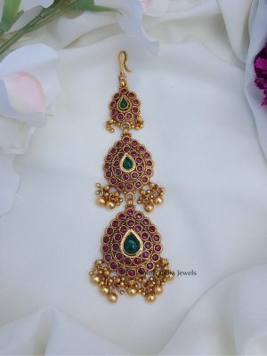 Unique Kemp Stones Maang Tikka