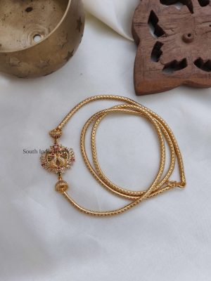 Beautiful Peacock AD Mugappu Chain