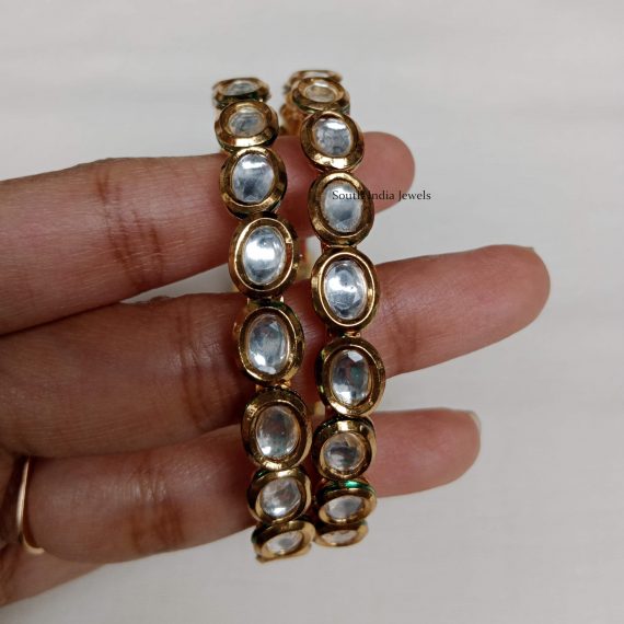 Beautiful Single Layered Kundan Bangles