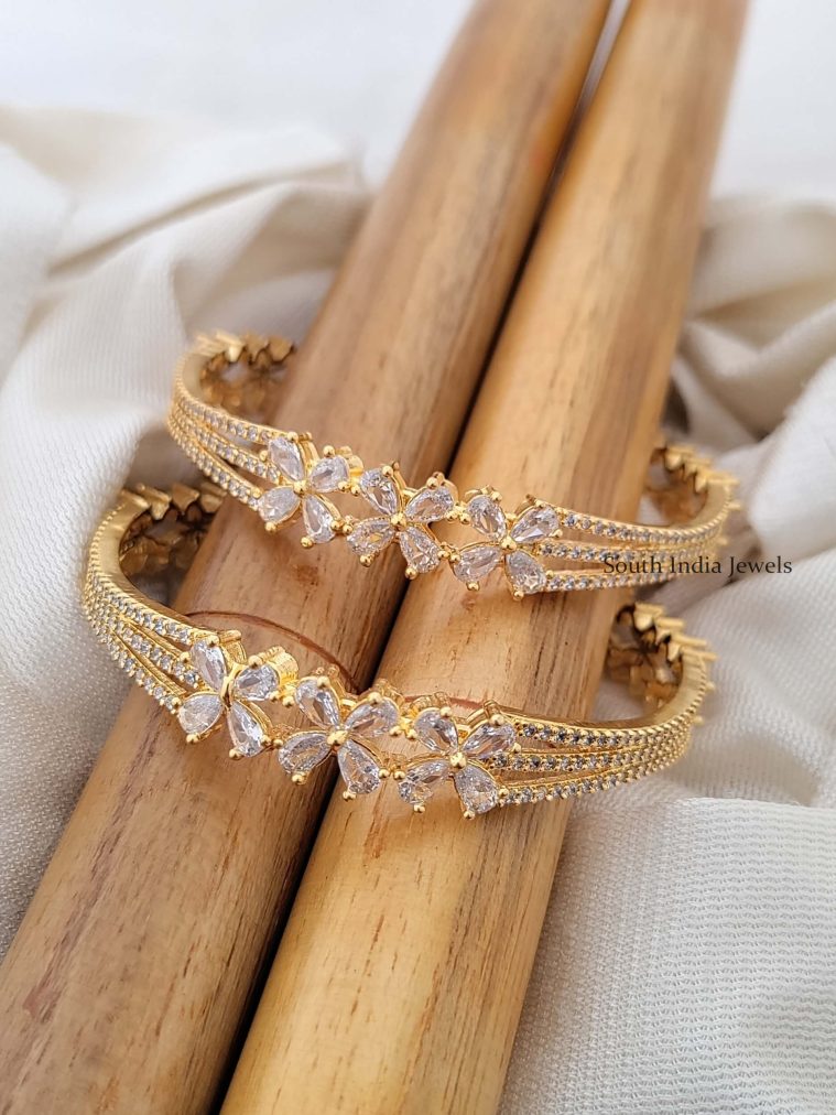 Classic CZ Flower Bangles