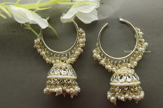 Cute Pearls Studded Jhumkas