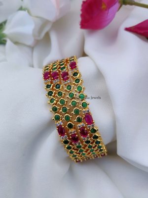 Elegant Multi Stones Color Bangles Set