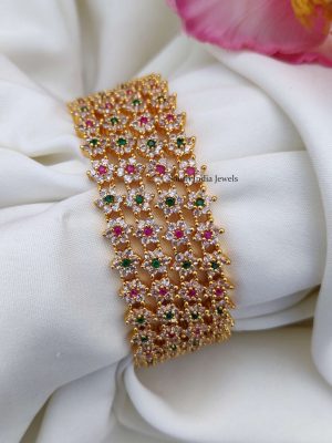 Floral Design AD Stones Bangles