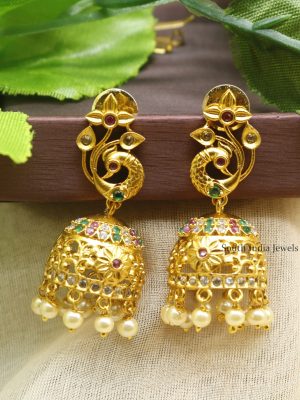 Peacock Kemp Jhumkas