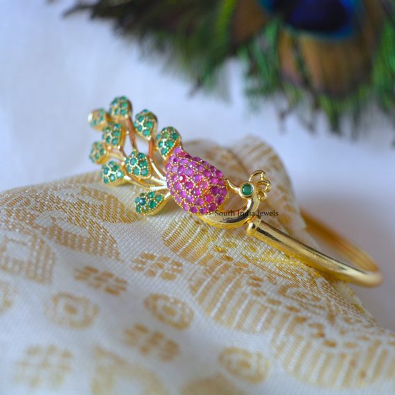 Peacock Openable Kada Bracelet