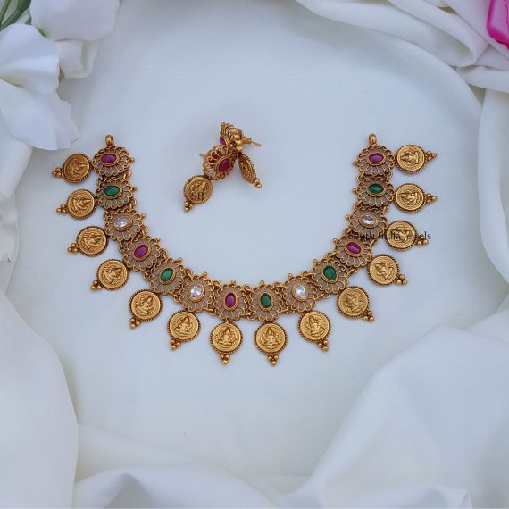 Pretty Lakshmi Coin Necklace