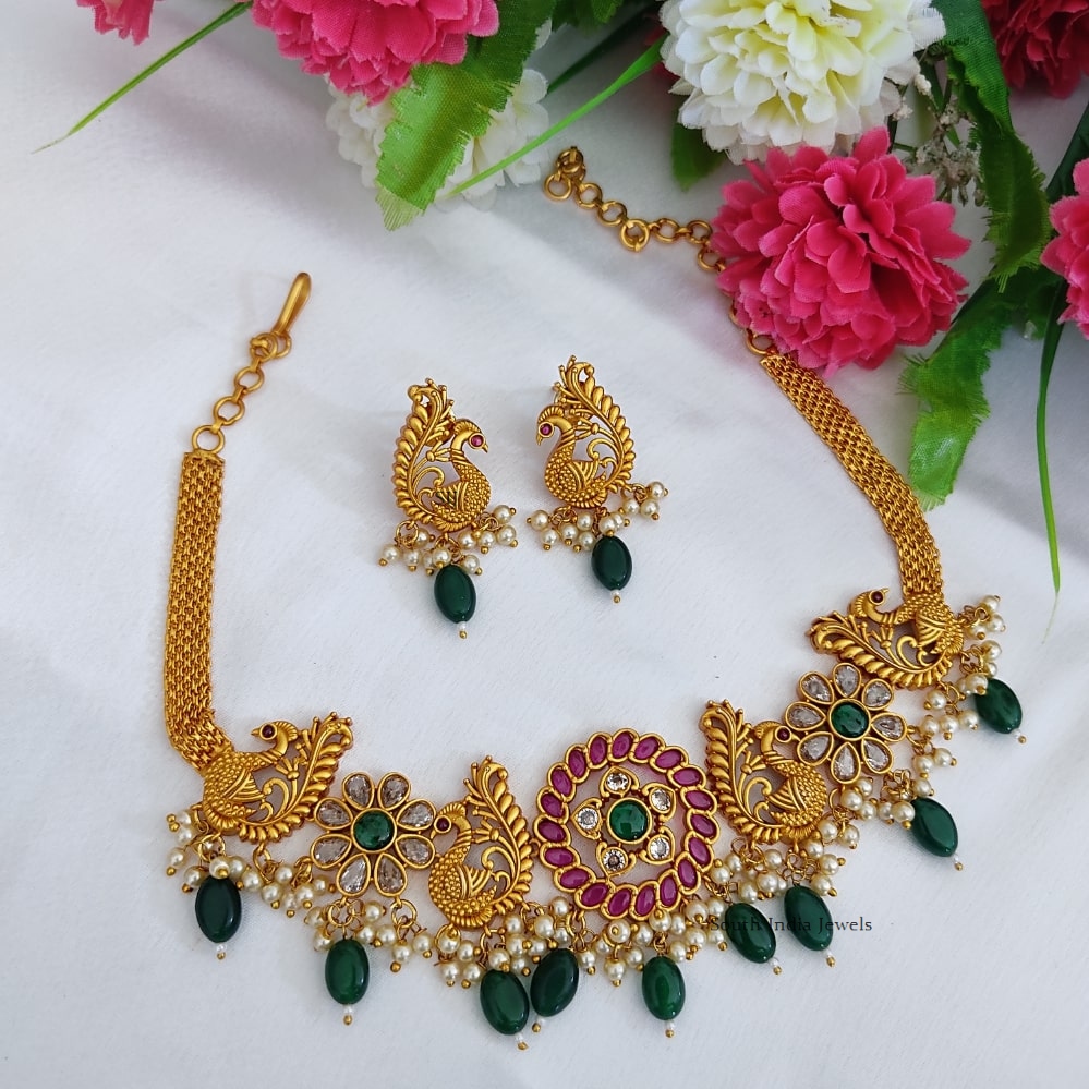 Pretty Peacock Design Choker