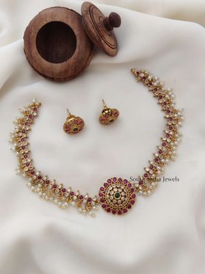Simple Pearl Multi Color Choker