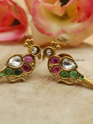 Small Peacock Stud Earrings