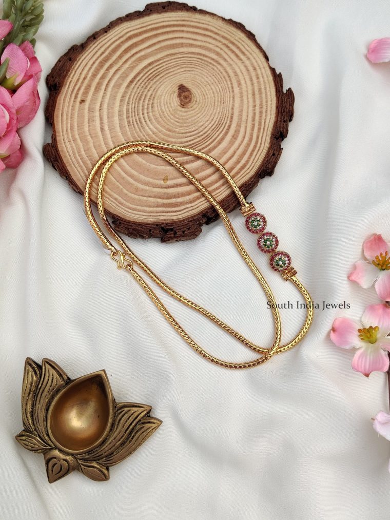Trendy Half Ball Mugappu Chain
