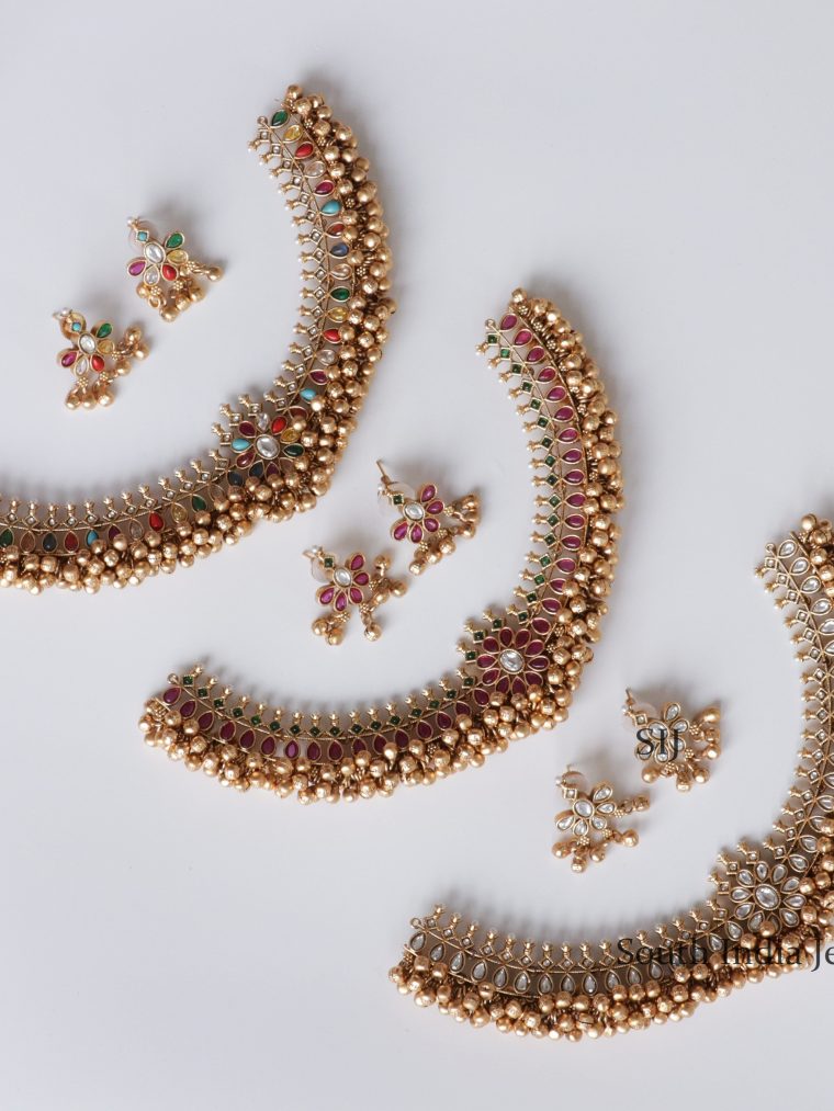Stunning Nav- Ghungroo Necklace Set