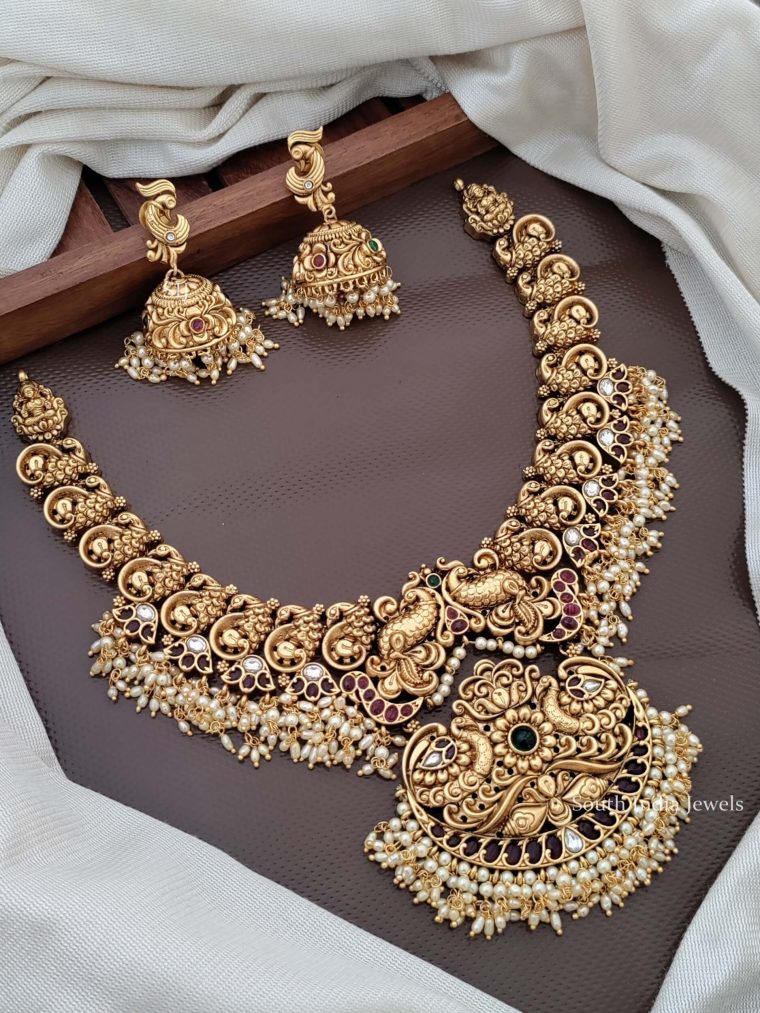 Amazing Nakshi Peacock Necklace