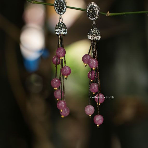 Beautiful Purple Design Earrings