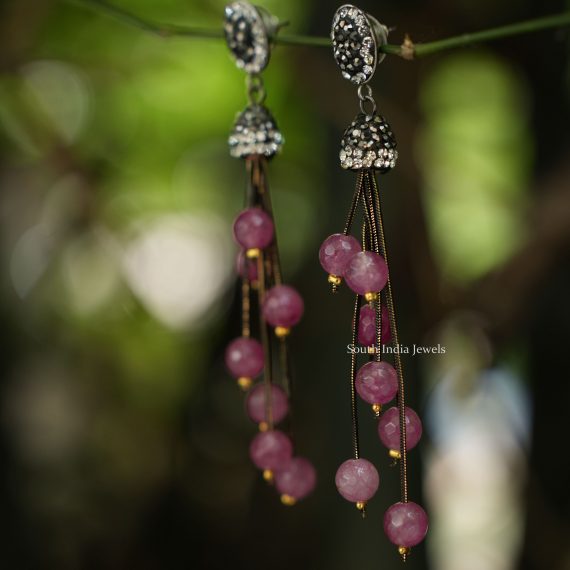 Beautiful Purple Design Earrings
