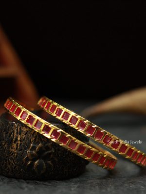 Beautiful Red Stones Bangles