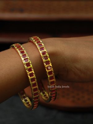 Beautiful Red Stones Bangles