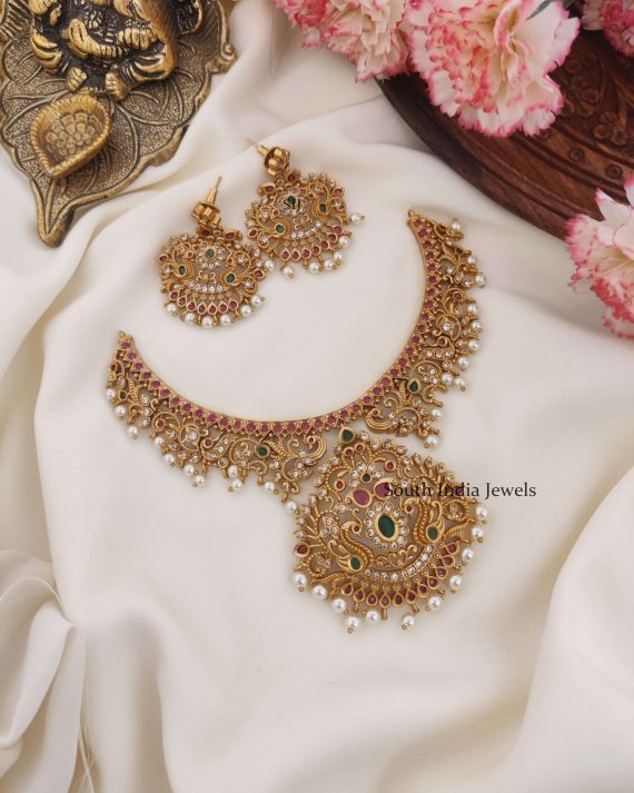 Bridal Peacock Design Necklace