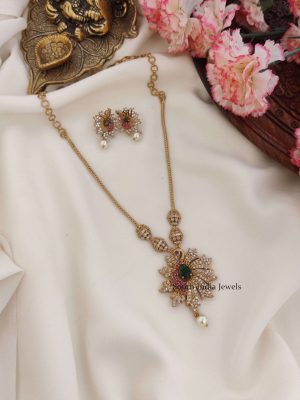 Cute Peacock AD Necklace