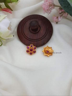 Cute Ruby Stone Nose Pin (2)