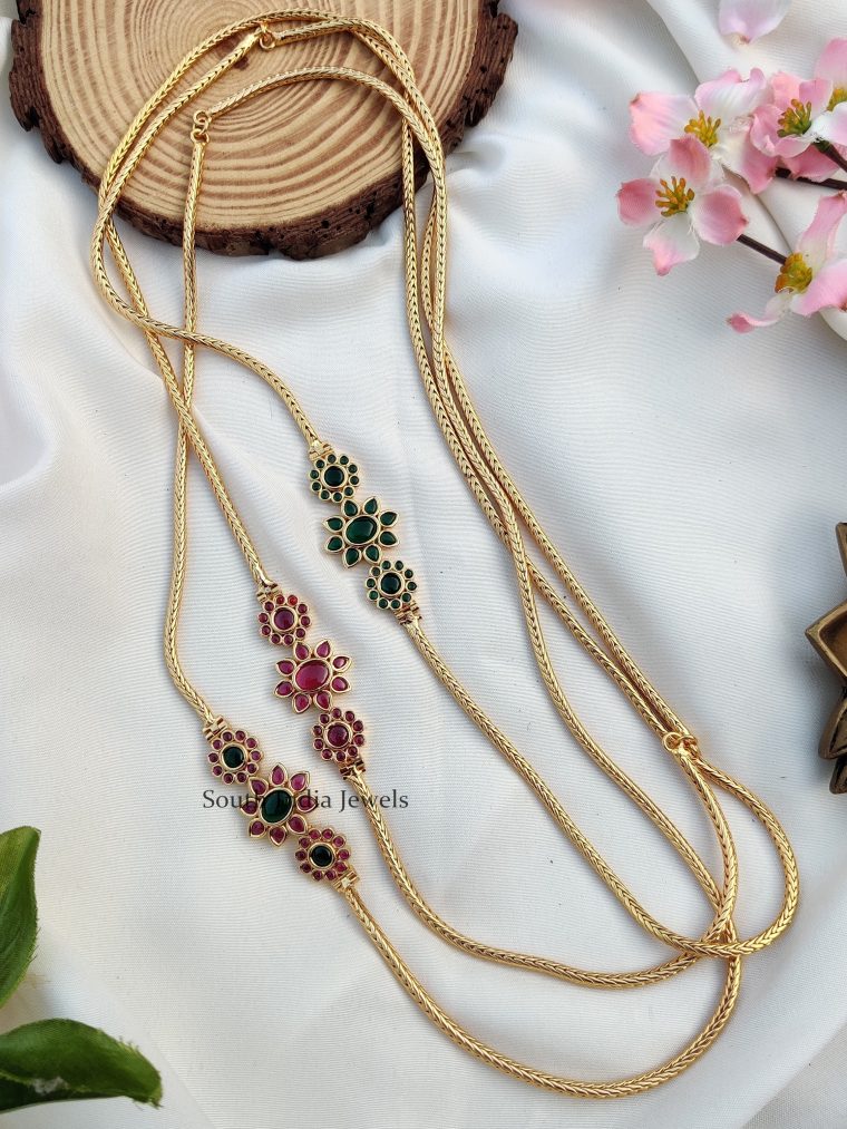Dazzling Floral Mugappu Chain