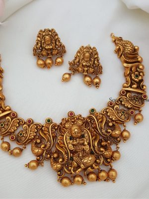 Dazzling Lakshmi Design Necklace