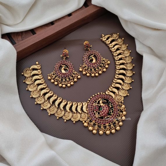 Gorgeous Nakshi Peacock Necklace