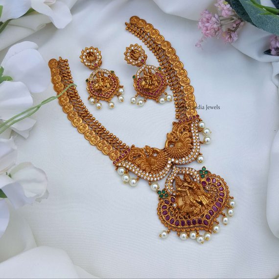 Grand Radha Krishna Necklace Set - South India Jewels