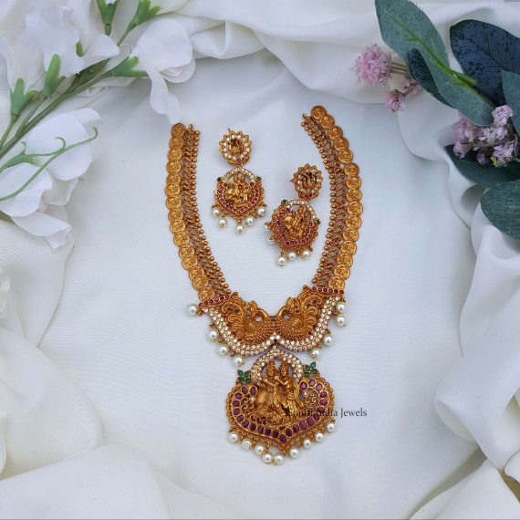 Grand Radha Krishna Necklace Set - South India Jewels