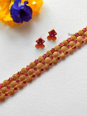Lakshmi Coin Design Choker (2)